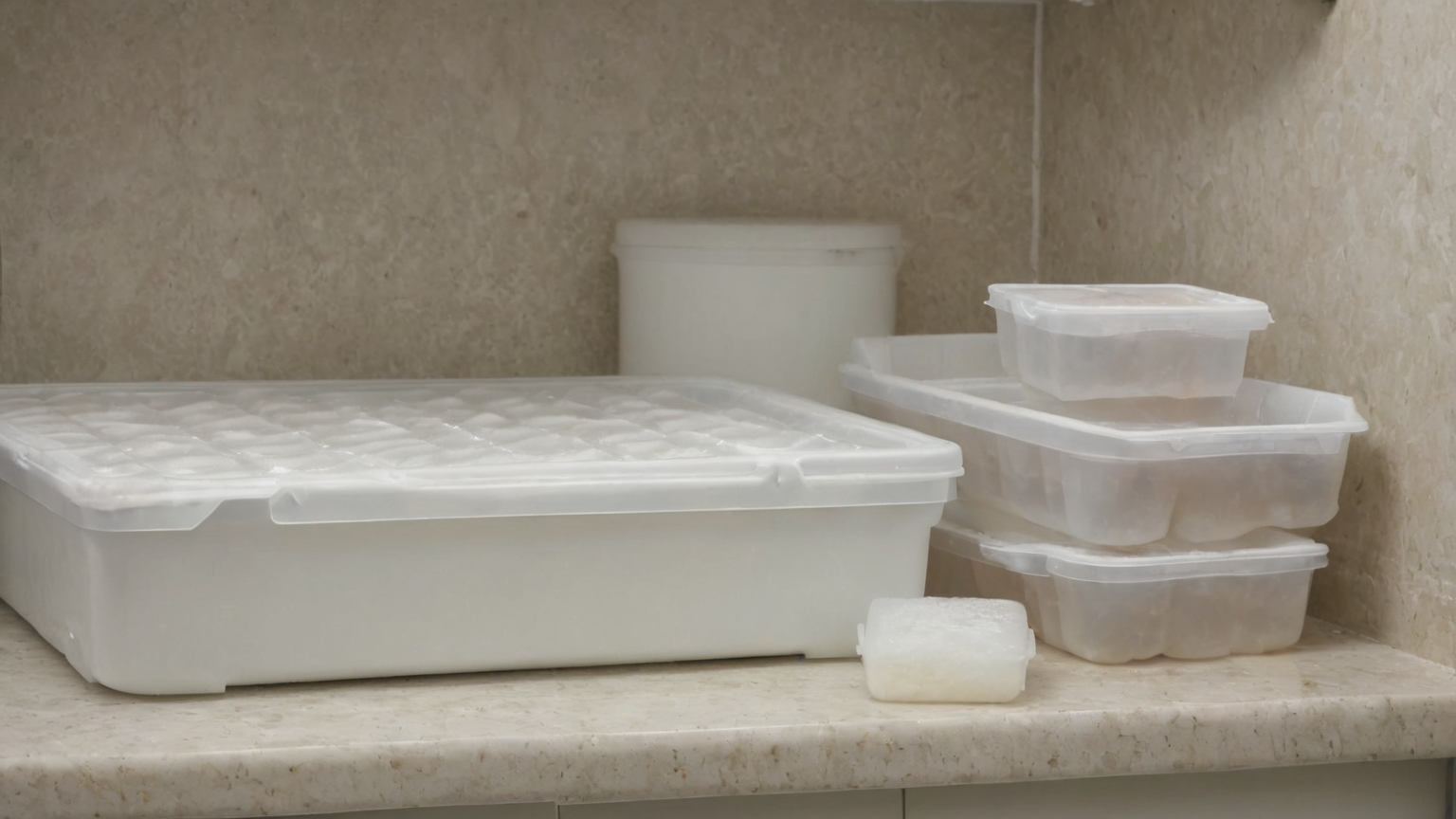 Sealed freezer containers and ice packs