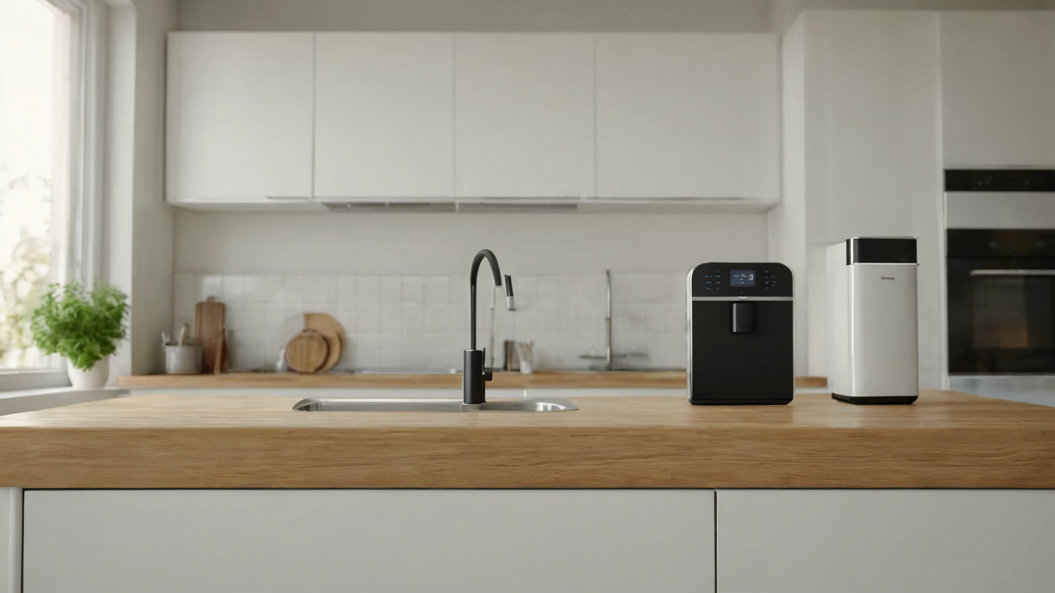Closed refrigerator with sensor nearby