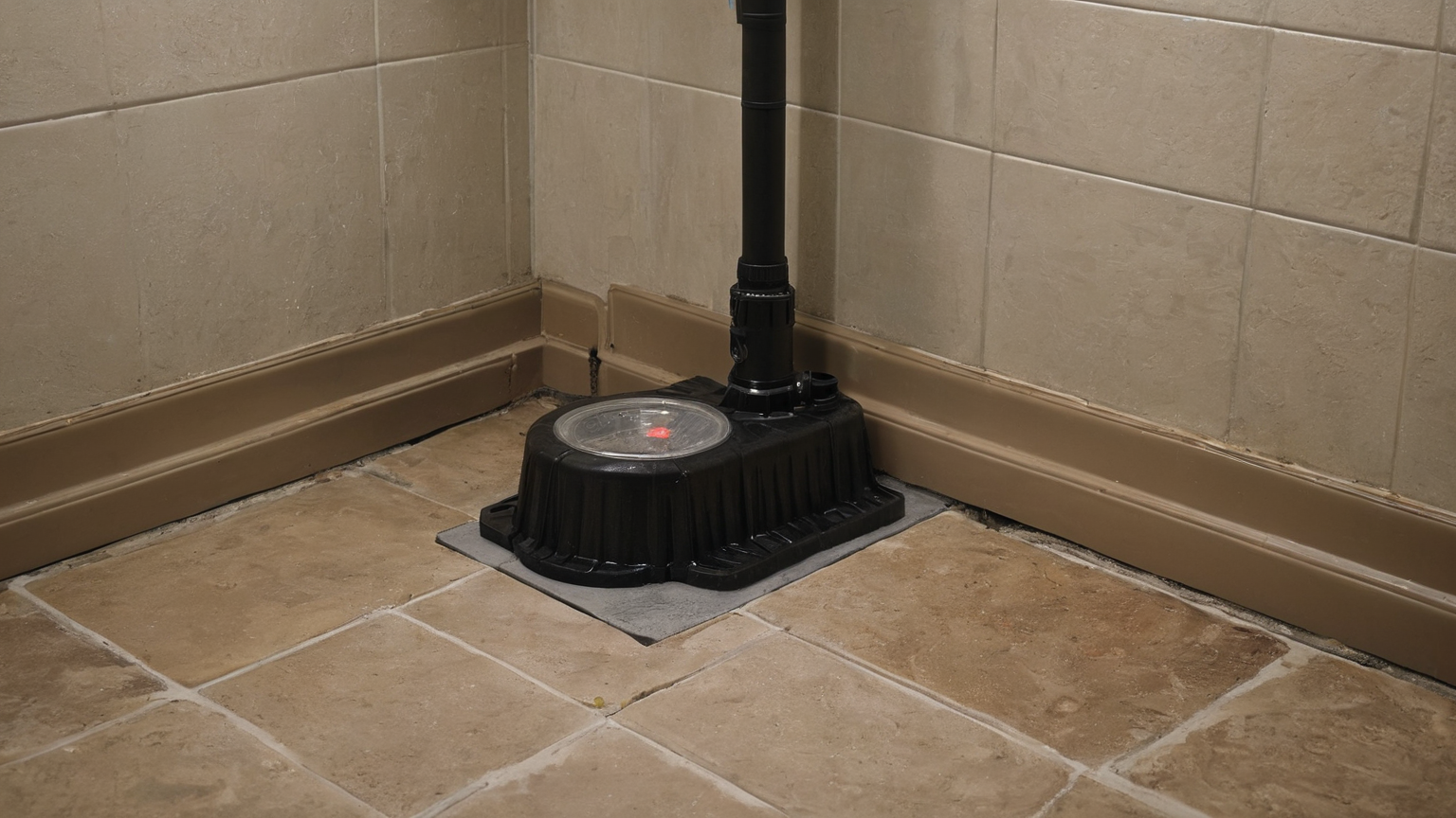 Basement sump pump leak sensor
