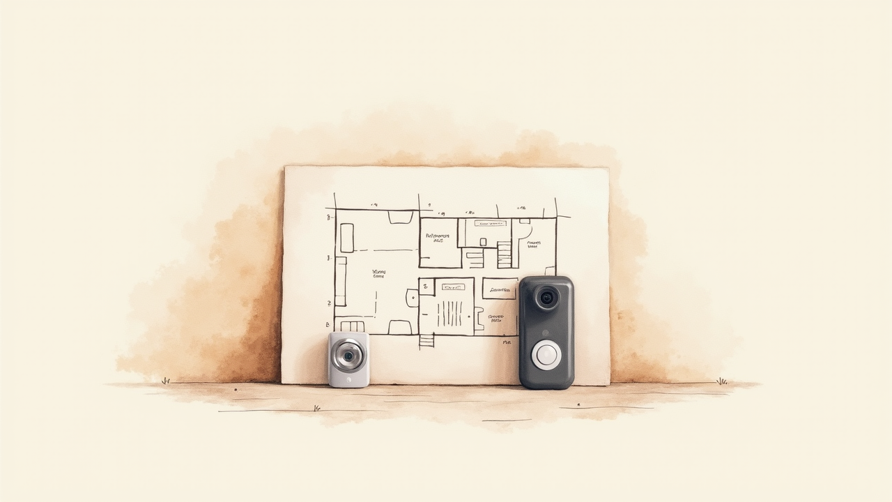 Motion sensor, smart doorbell device, and floor plan