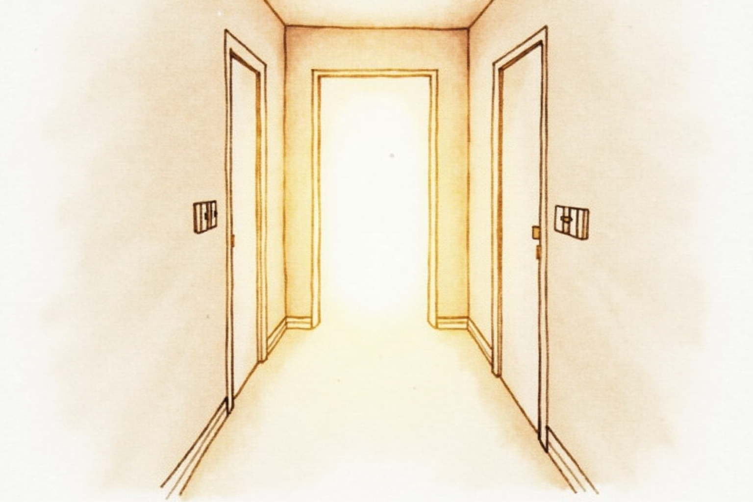 Long home hallway with two wall switches at each end