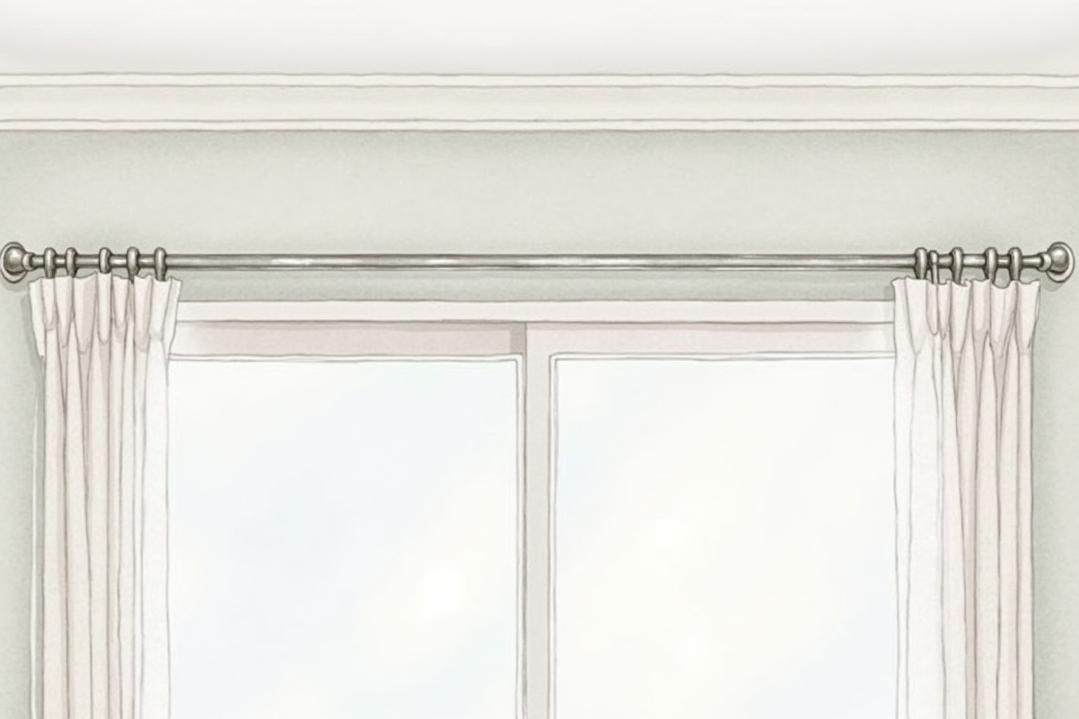 Motorized curtain rails along a window frame
