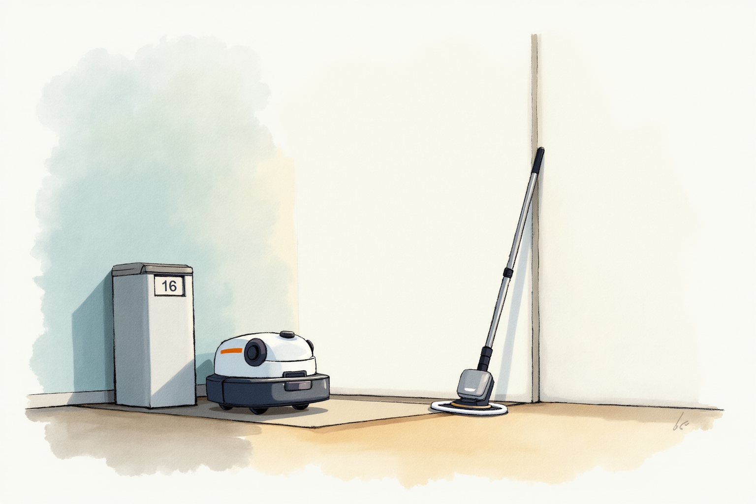 Docking station with a robot mop returning home