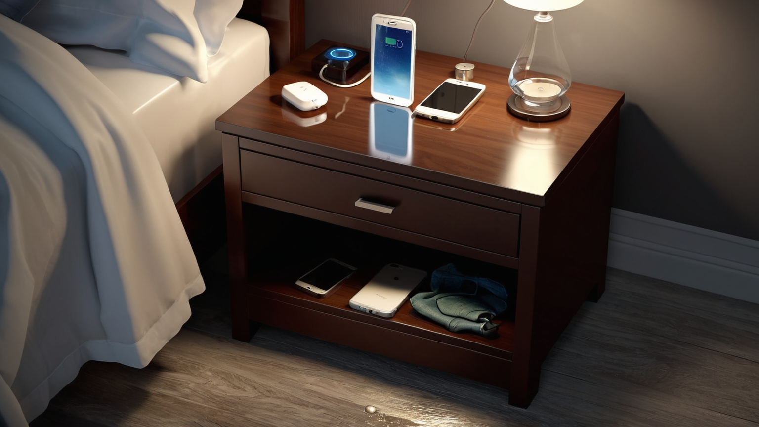 Bedside smart button placement without screen text